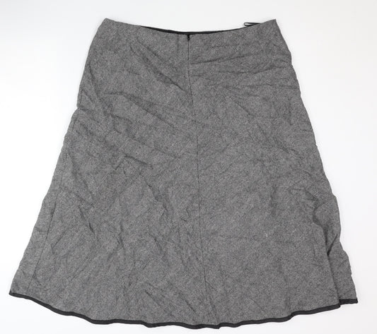 Marks and Spencer Women's Grey A-Line Midi Skirt Size 16