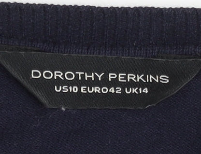 Womens UK Size 14 Dorothy Perkins Blue Cardigan Jumper