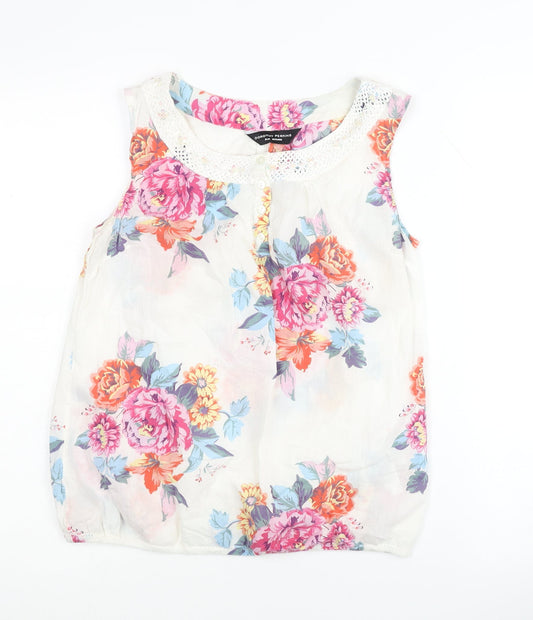 Womens UK Size 8 Dorothy Perkins Multicoloured Basic Blouse