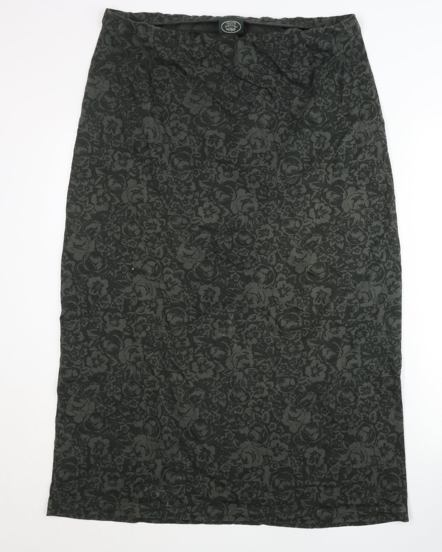 Laura Ashley Women's Grey Floral Midi Pencil Skirt