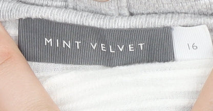Womens UK Size 16 Mint Velvet Grey Cardigan Jumper