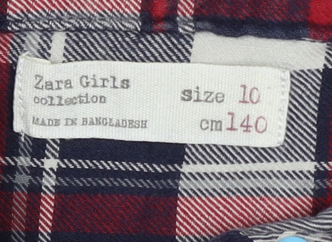 Zara Girls Multicoloured Button-Up Shirt - 10 Years