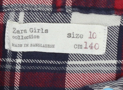 Zara Girls Multicoloured Button-Up Shirt - 10 Years