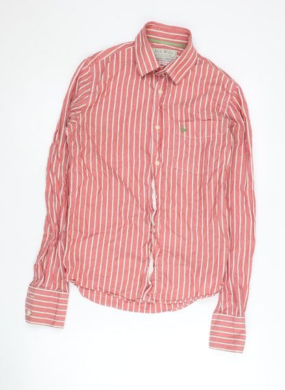 Jack Wills Men's Pink Striped Shirt XS