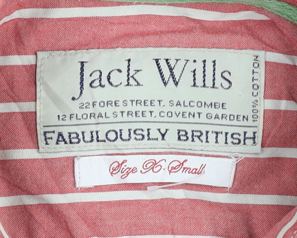 Jack Wills Men's Pink Striped Shirt XS