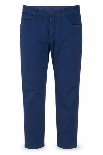 Mens UK Size 32 Soviet Slim Fit Chino Blue Trousers