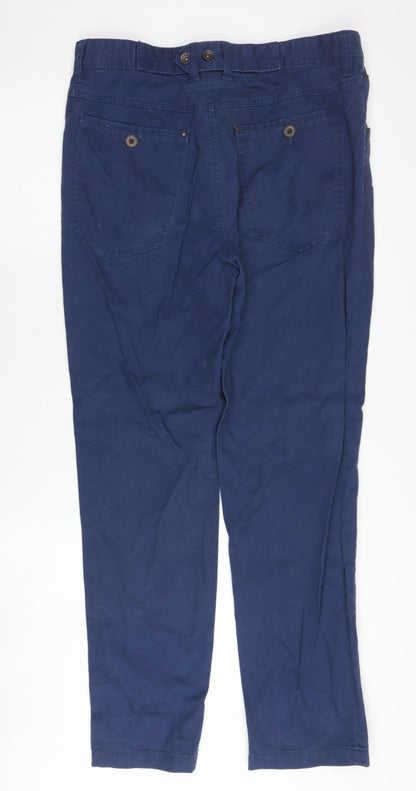 Soviet Men's Blue Chino Trousers Size 32