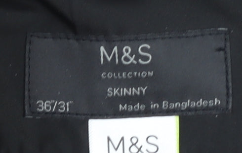 Marks and Spencer Men's Black Skinny Trousers
