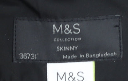 Marks and Spencer Men's Black Skinny Trousers