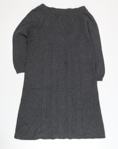 Warehouse Grey Jumper Dress UK 12 Women