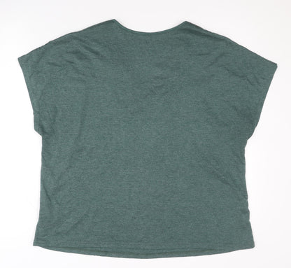 Womens UK Size XL Emery Rose Green Basic T-Shirt