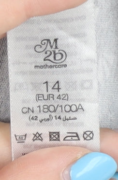 Mothercare Women's Blue Wrap Dress Size 14 Geometric