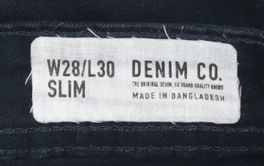 Denim Co. Men's Black Slim Fit Jeans Size 28 L30