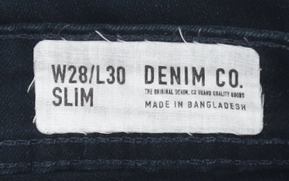Denim Co. Men's Black Slim Fit Jeans Size 28 L30