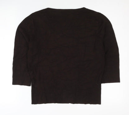 Bay Women's Black V-Neck Jumper Size 16