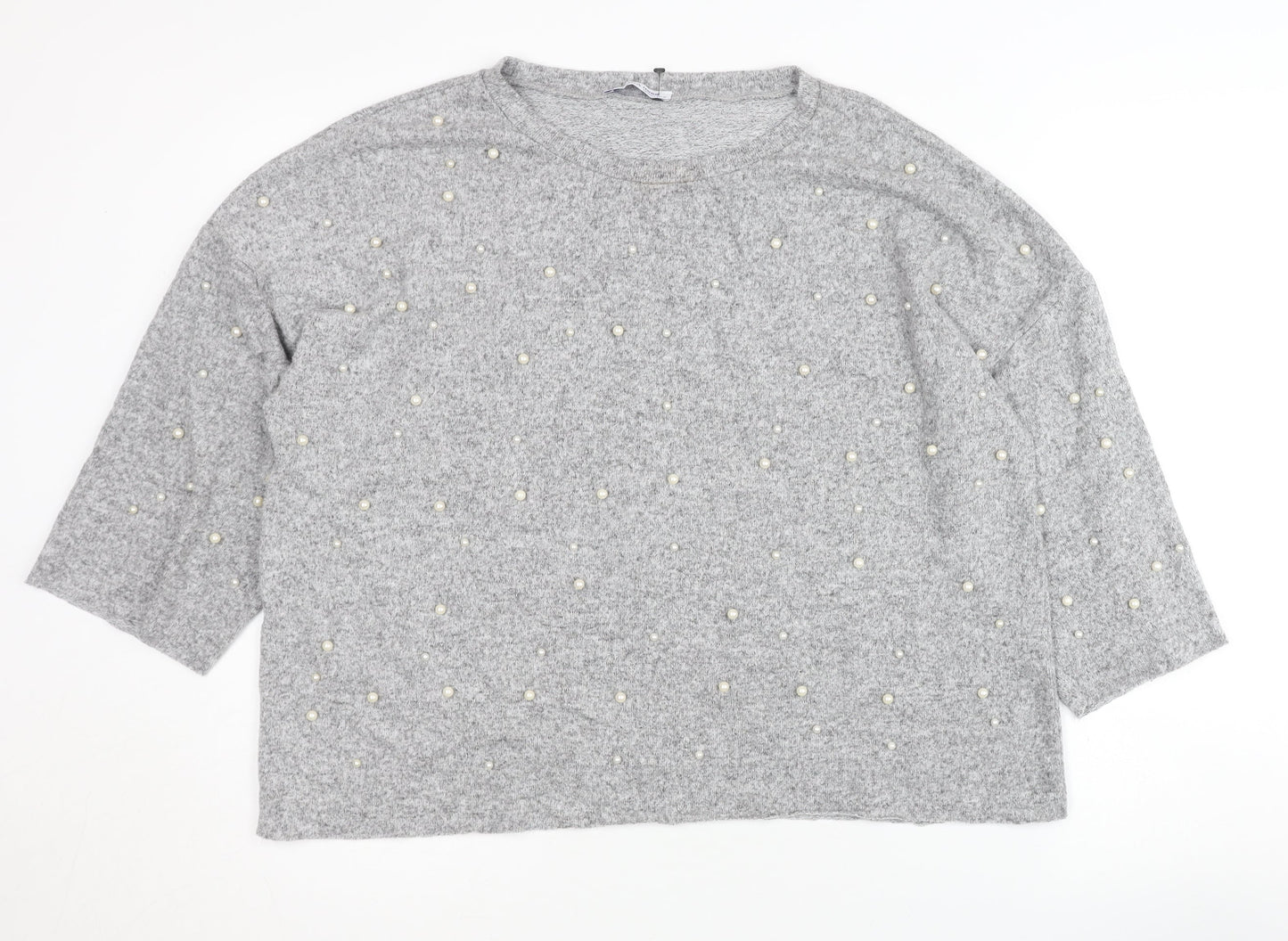 Womens UK Size 12 Zara Grey Pullover Jumper