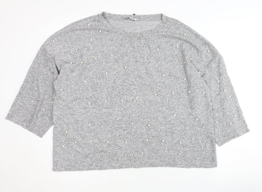 Womens UK Size 12 Zara Grey Pullover Jumper