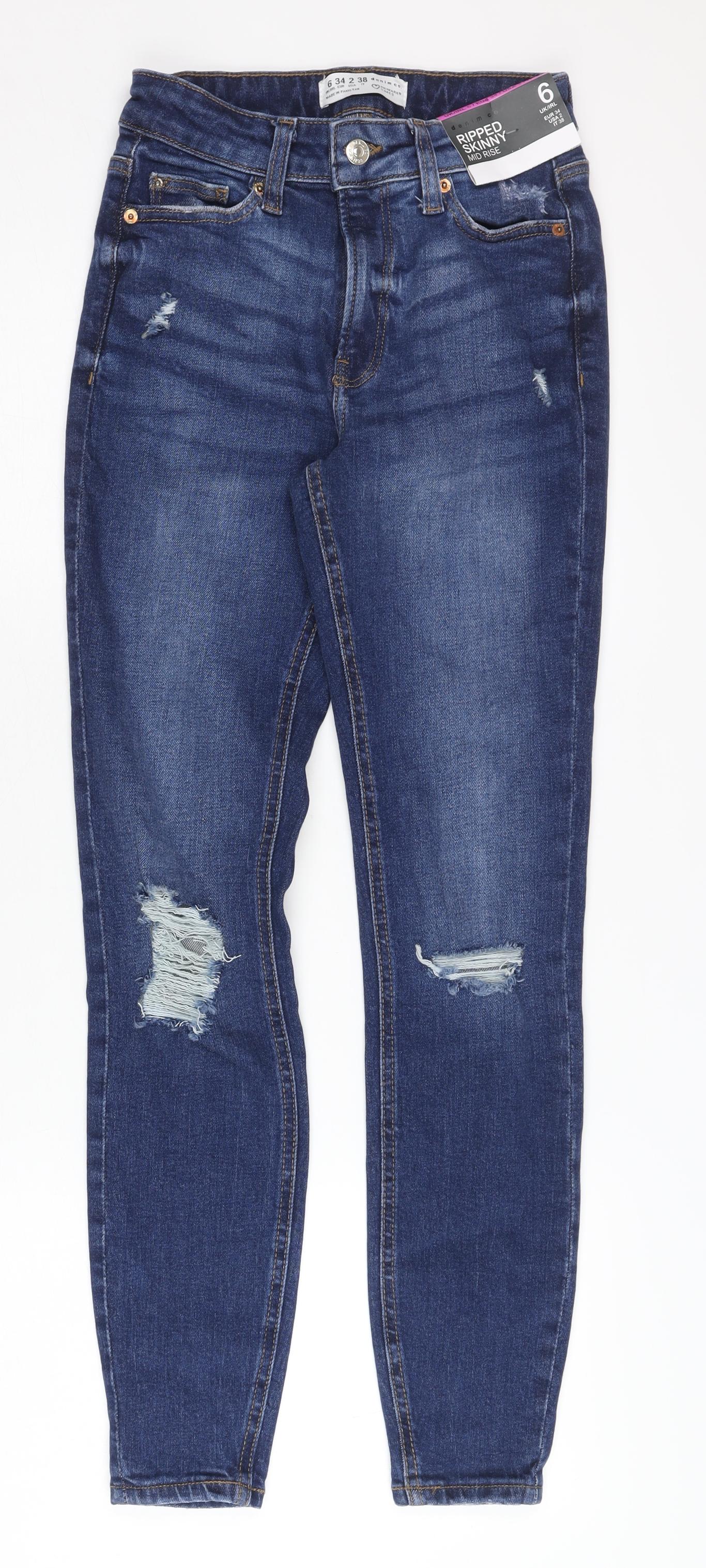 Primark Women’s Blue Skinny Jeans Size 6