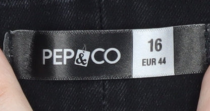 PEP&CO Women's Black Skinny Jeans, Size 16