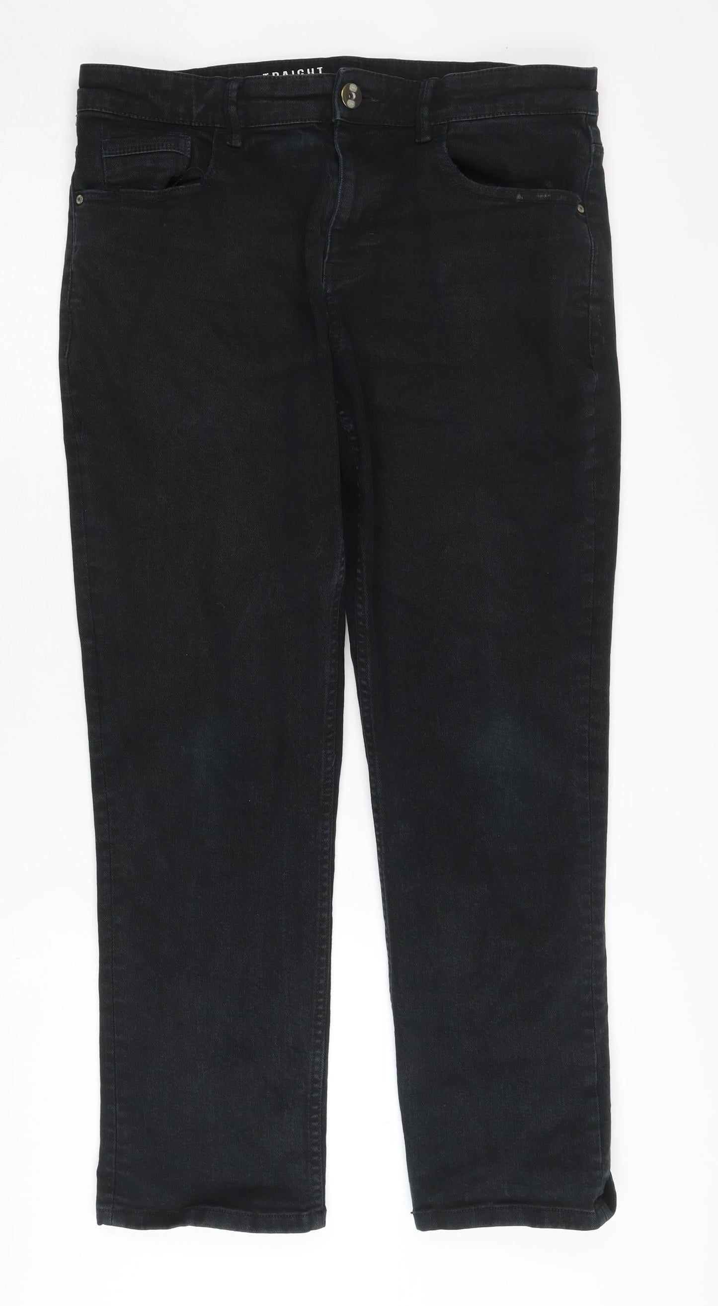 George Women's Black Straight Jeans 34 Regular