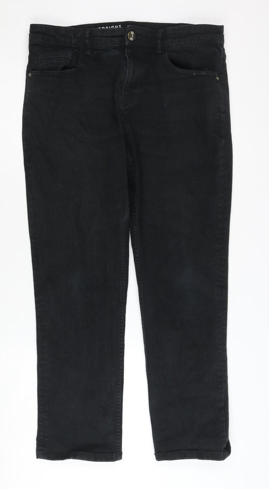 George Women's Black Straight Jeans 34 Regular