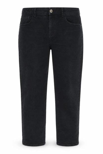 Womens UK Size 34 George Regular Fit Straight Black Jeans