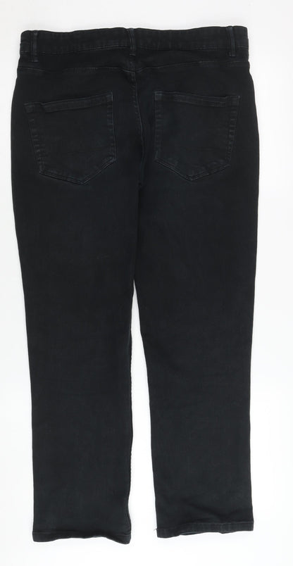 George Women's Black Straight Jeans 34 Regular