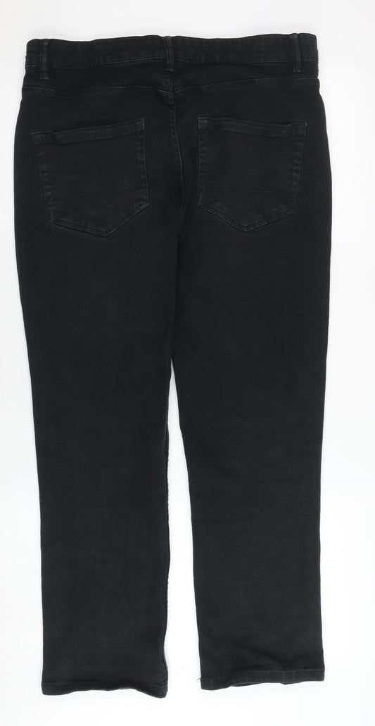 George Women's Black Straight Jeans 34 Regular