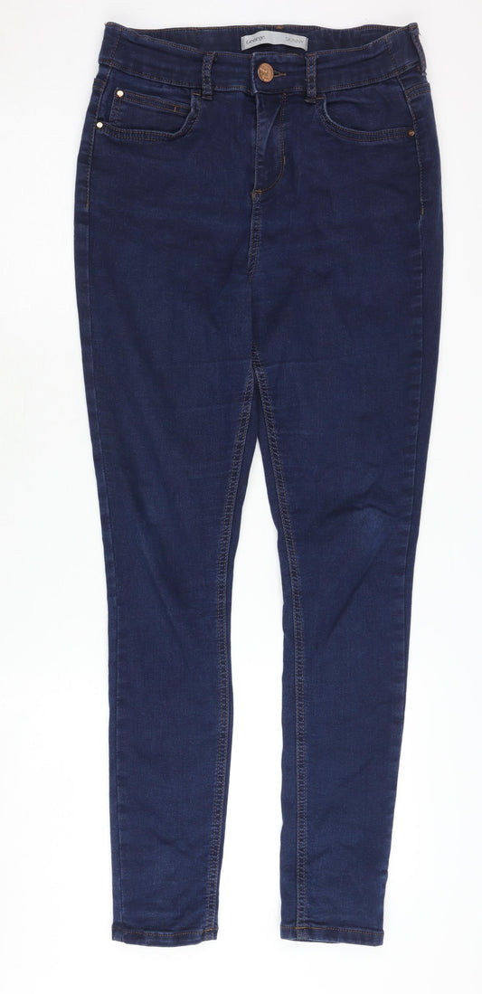 George Women's Blue Skinny Jeans Size 10-12