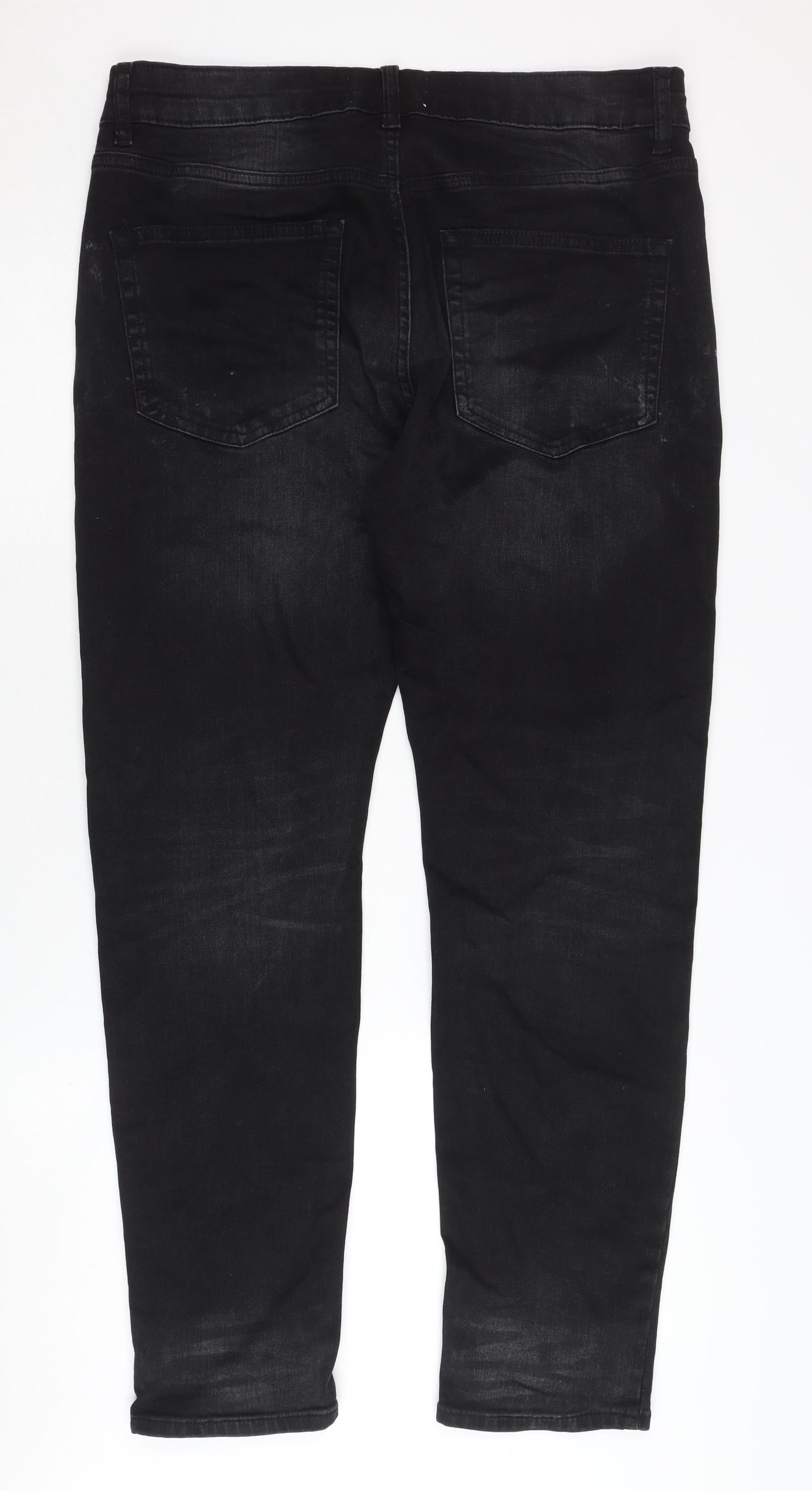 Easy Men's Black Slim Tapered Jeans 34R