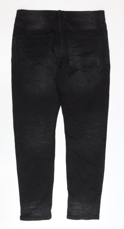 Easy Men's Black Slim Tapered Jeans 34R