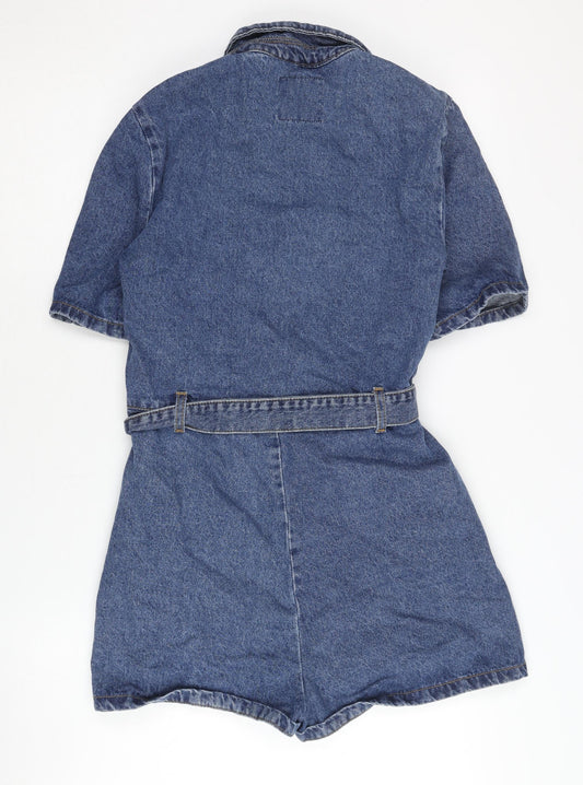 Denim Co. Women's Blue Denim Jumpsuit, Size 8, Casual