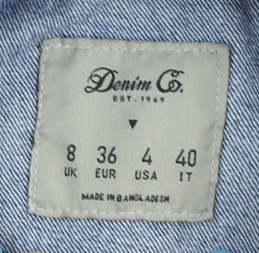 Denim Co. Women's Blue Denim Jumpsuit, Size 8, Casual