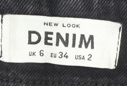 New Look Women's Black Denim Dungaree Dress Size 6