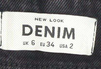 New Look Women's Black Denim Dungaree Dress Size 6