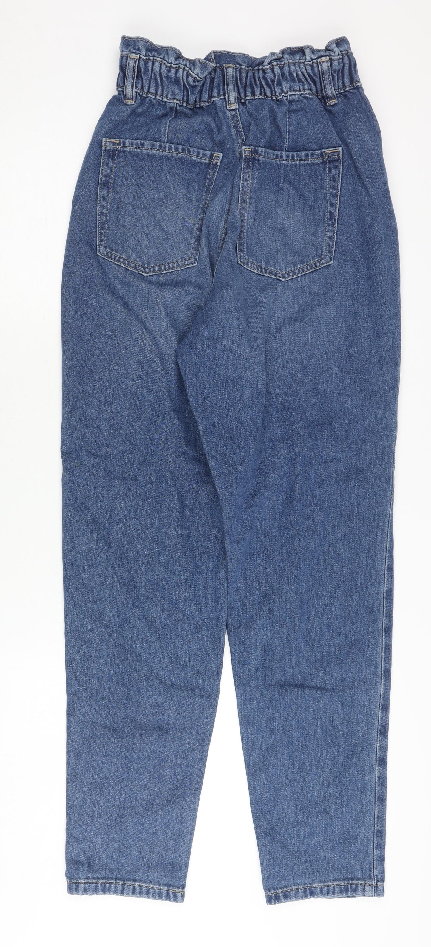 F&F Women's Blue Paperbag Jeans Size 6