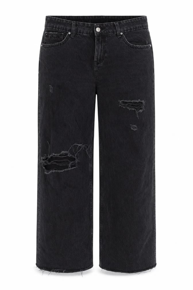 Womens UK Size 12 Denim Co  Wide-Leg Black Jeans