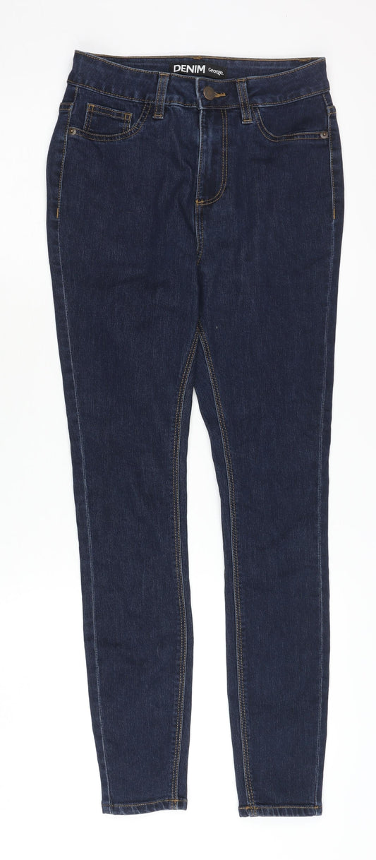 George Women's Blue Skinny Jeans Size 8