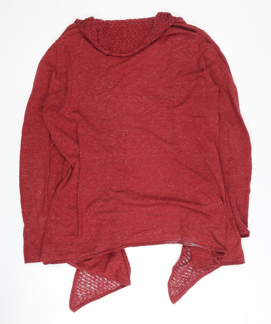 Womens UK Size 14 Fat Face Red Cardigan Jumper