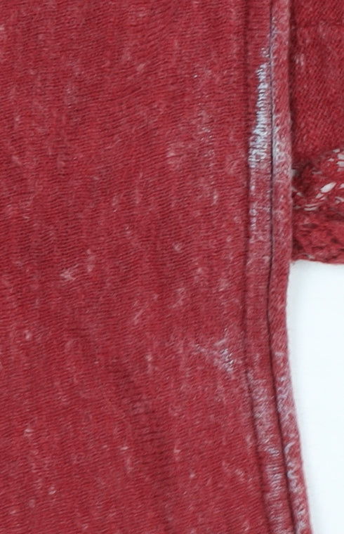 Womens UK Size 14 Fat Face Red Cardigan Jumper