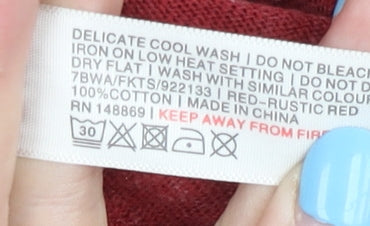 Womens UK Size 14 Fat Face Red Cardigan Jumper