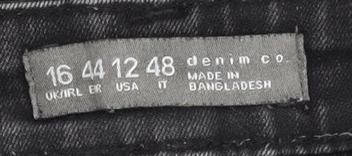denim co Women's Black Skinny Jeans Size 16