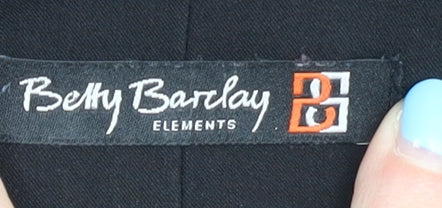 Betty Barclay Women's Black Wide-Leg Trousers Size 16