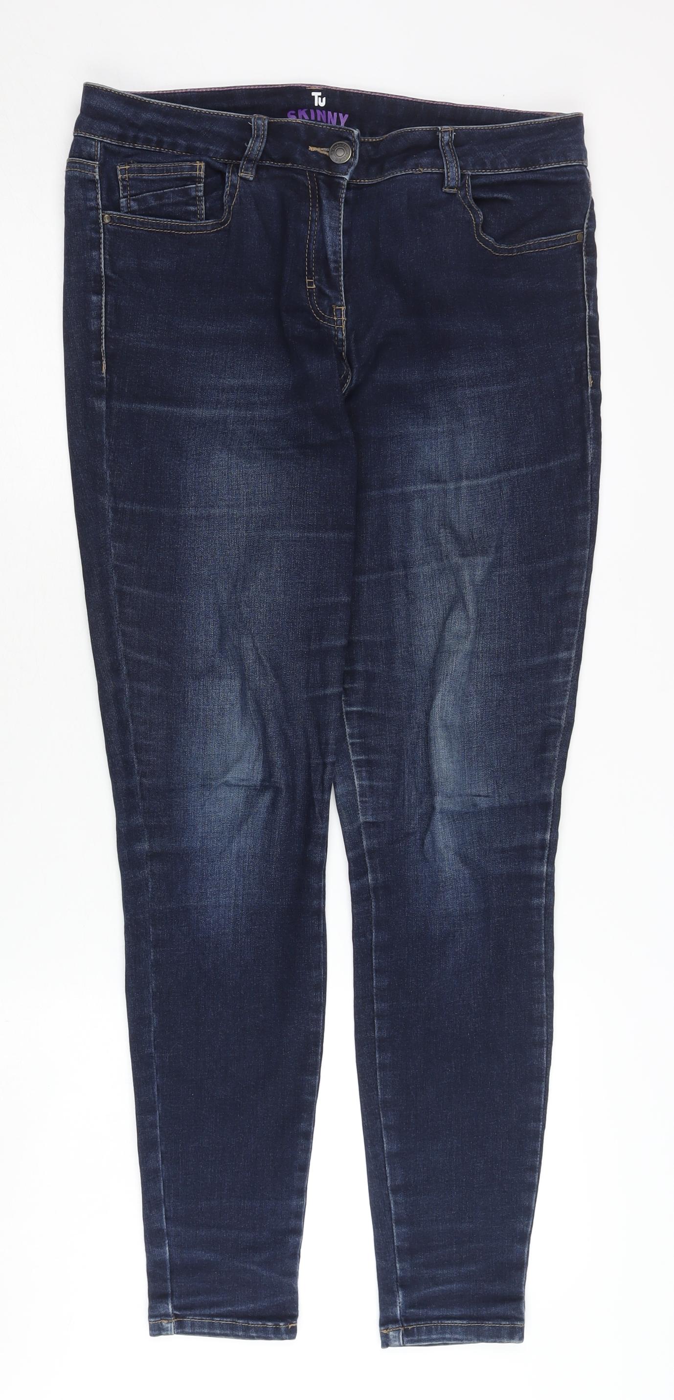 Tu Women's Blue Skinny Jeans Size 12