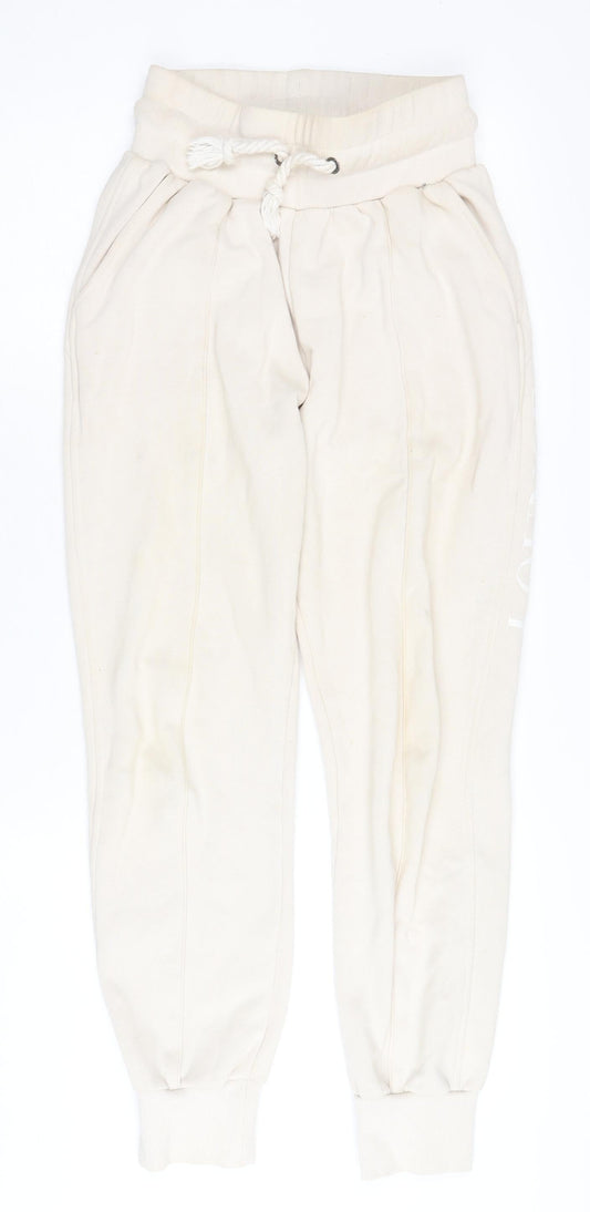 LOUNGE APPAREL Women Beige Jogger Trousers Size S