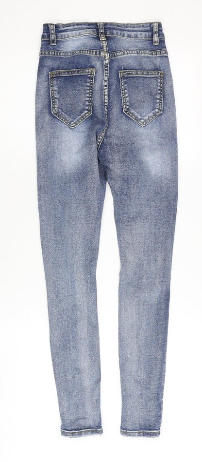 Womens UK Size S Denim Wise Slim Fit Skinny Blue Jeans