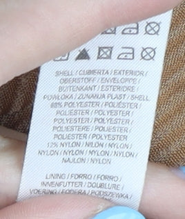 Primark Women's Brown Corduroy Pinafore Dress Size 10