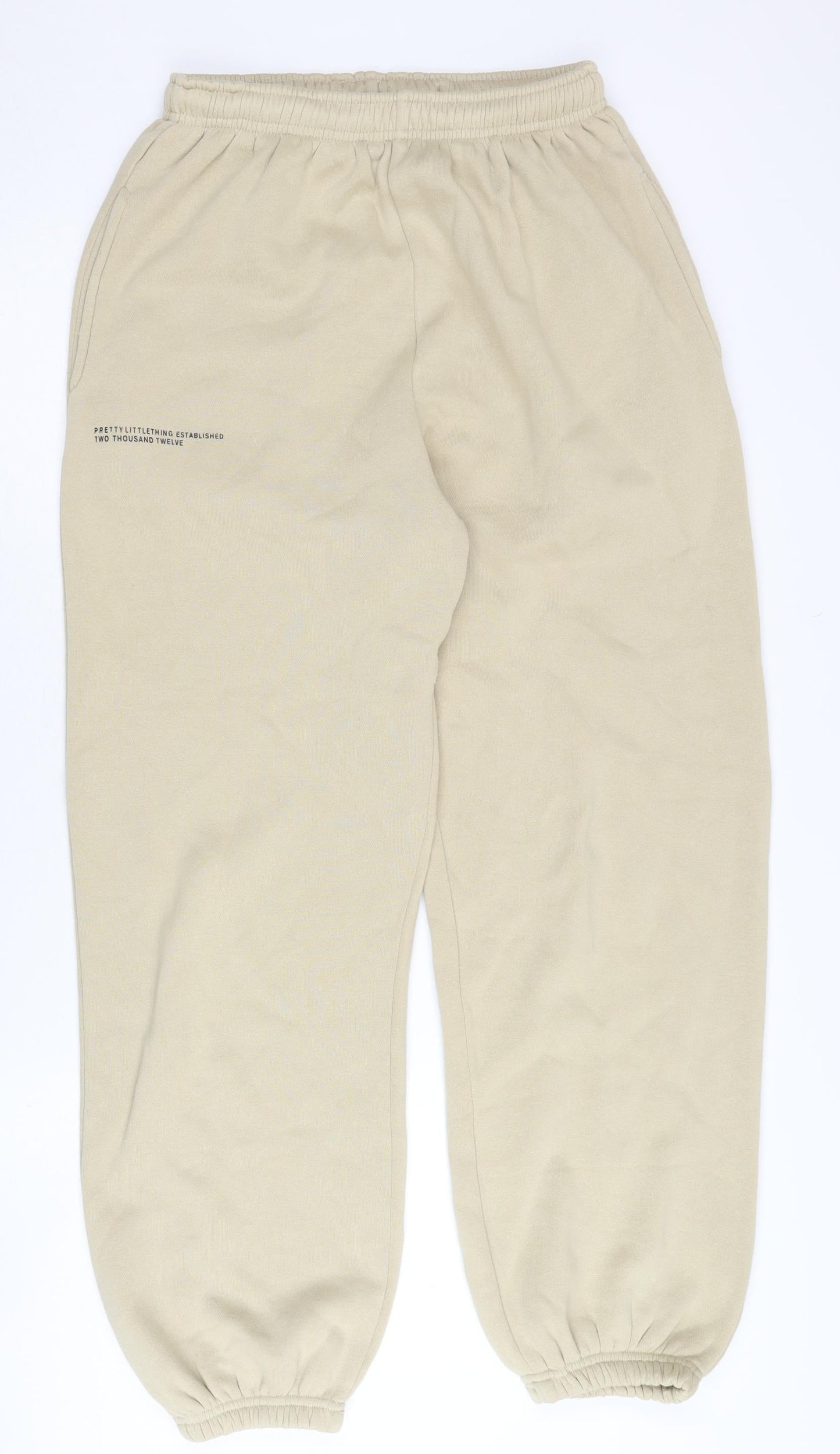 PrettyLittleThing Women's Beige Joggers, Size S, Activewear