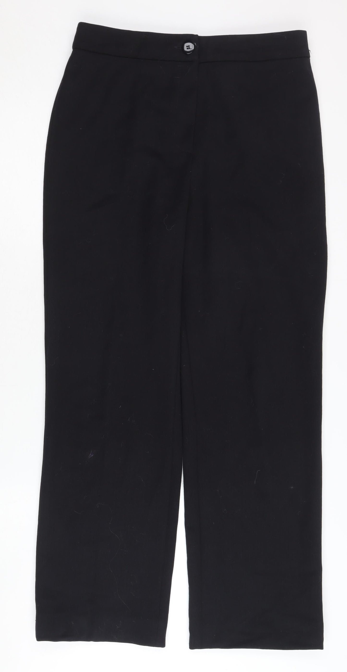 Womens UK Size 10 CC Regular Fit Formal Workwear Black Trousers