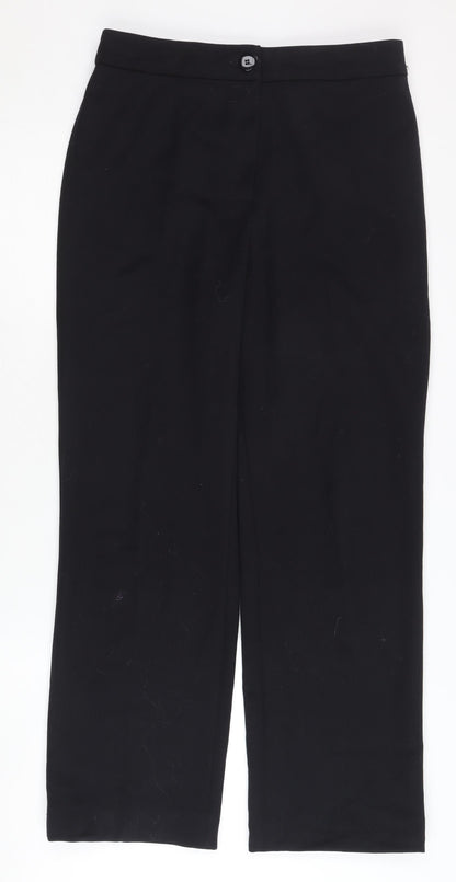 Womens UK Size 10 CC Regular Fit Formal Workwear Black Trousers